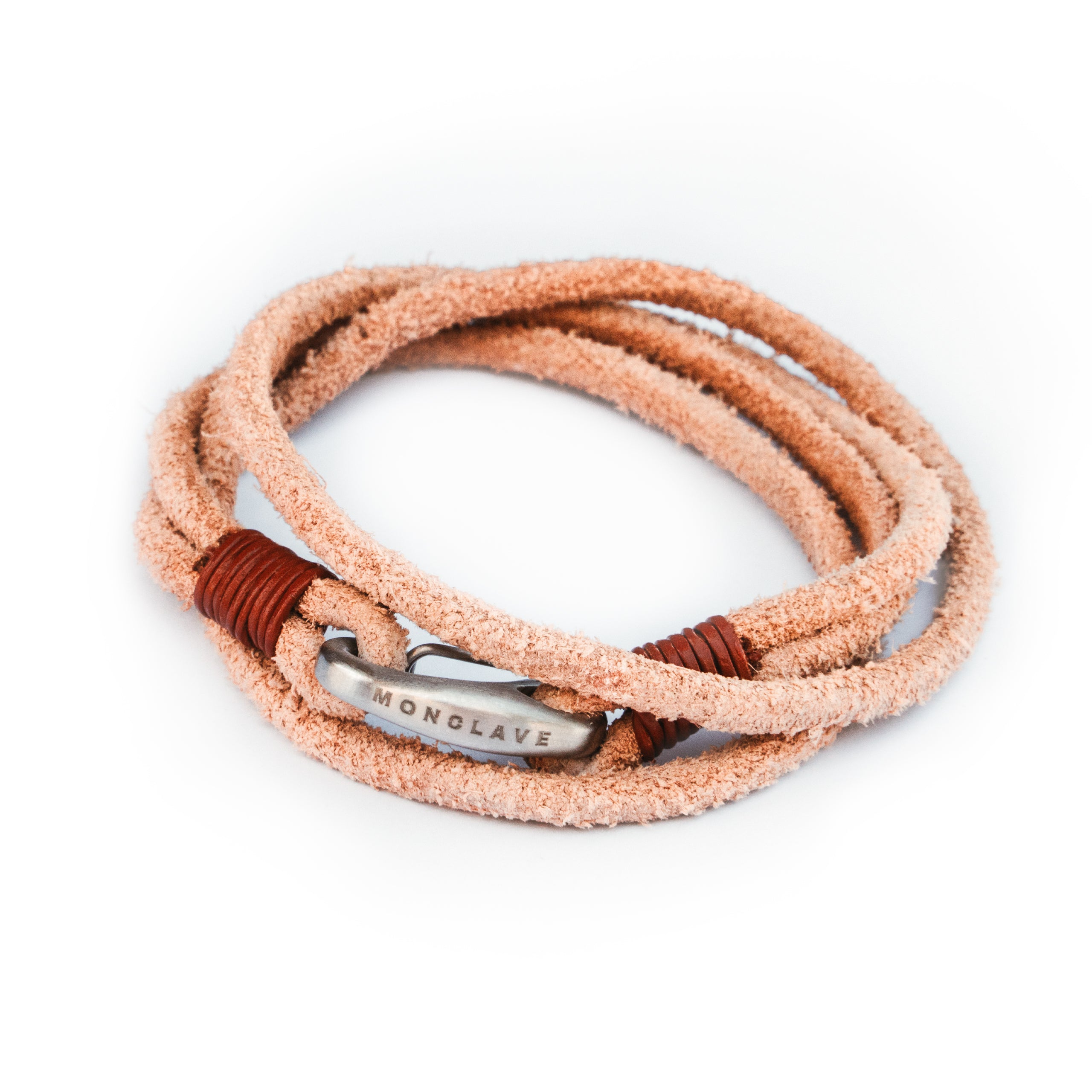 MONCLAVE™ Double Wrap Suede Leather Bracelet (Beige)