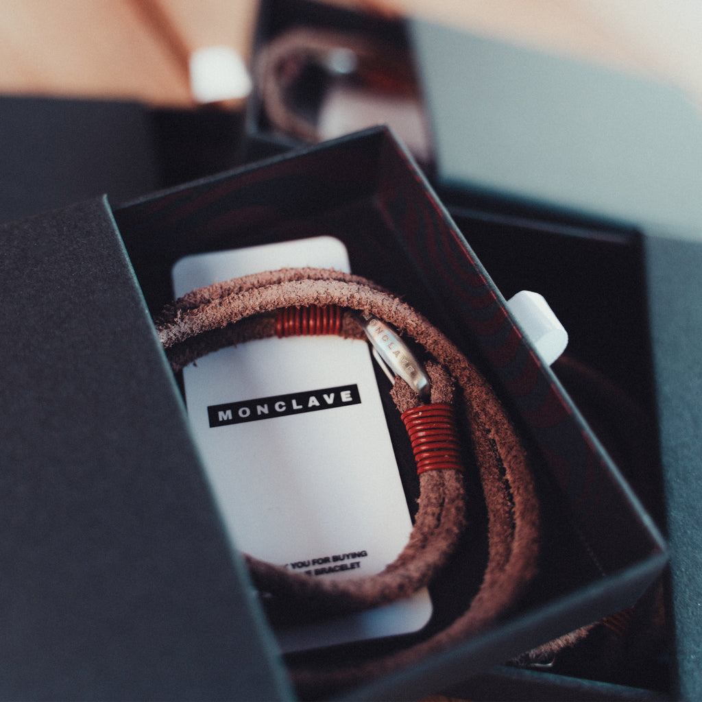 MONCLAVE™ Double Wrap Suede Leather Bracelet (Brown)