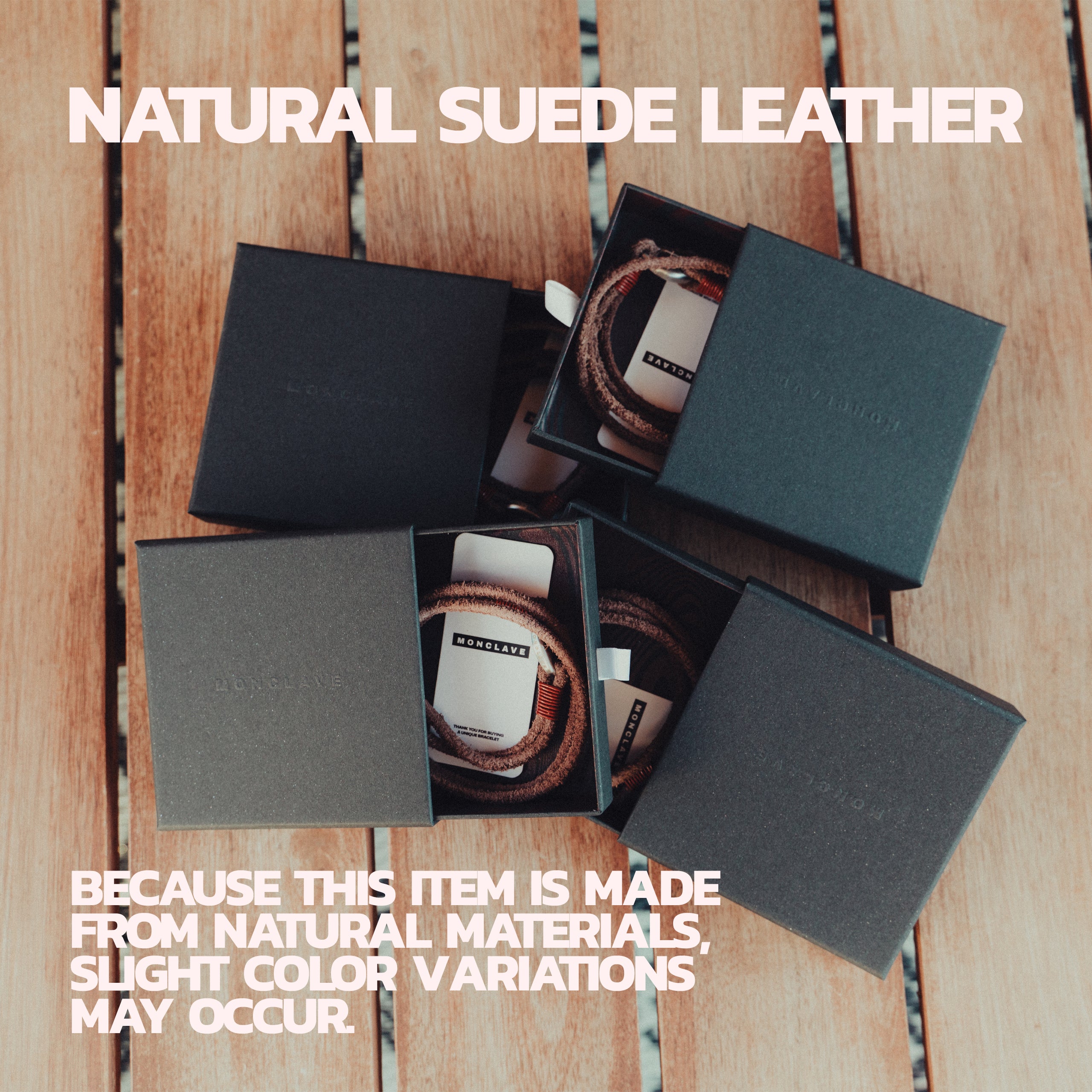 MONCLAVE™ Double Wrap Suede Leather Bracelet (Brown)