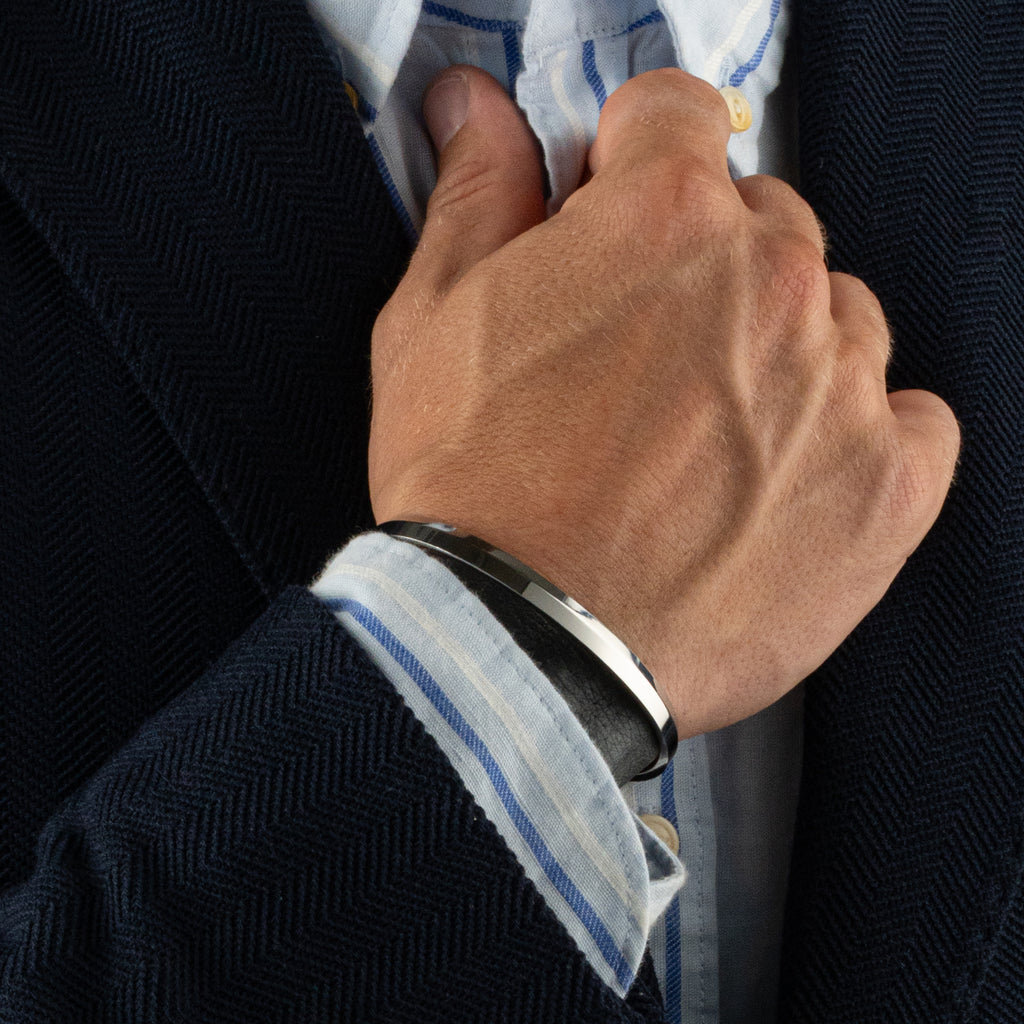 MONCLAVE™ Stainless Steel Cuff Bracelet (Silver)