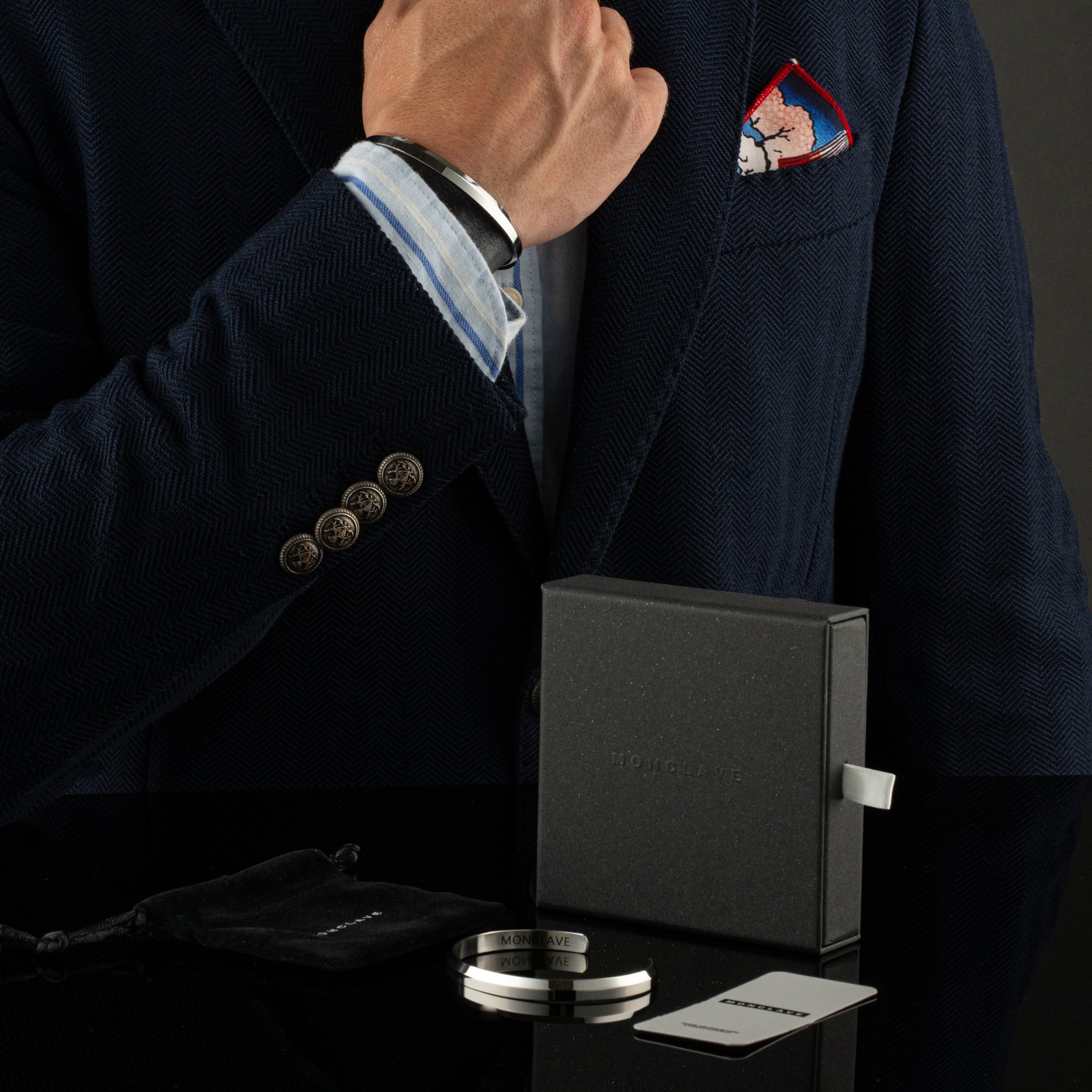 MONCLAVE™ Stainless Steel Cuff Bracelet (Silver)